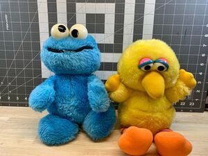 Sesame Street - Hasbro - Big Bird & Cookie Monster Plush Bundle - Vintage
